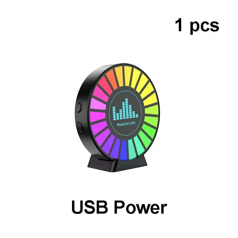 1 Pcs Aromatherapy Magnetic Pickup Lamp Colorful Ambient Air Fresher Round RGB Lights Rechargeable for Car Air Outlet or Room