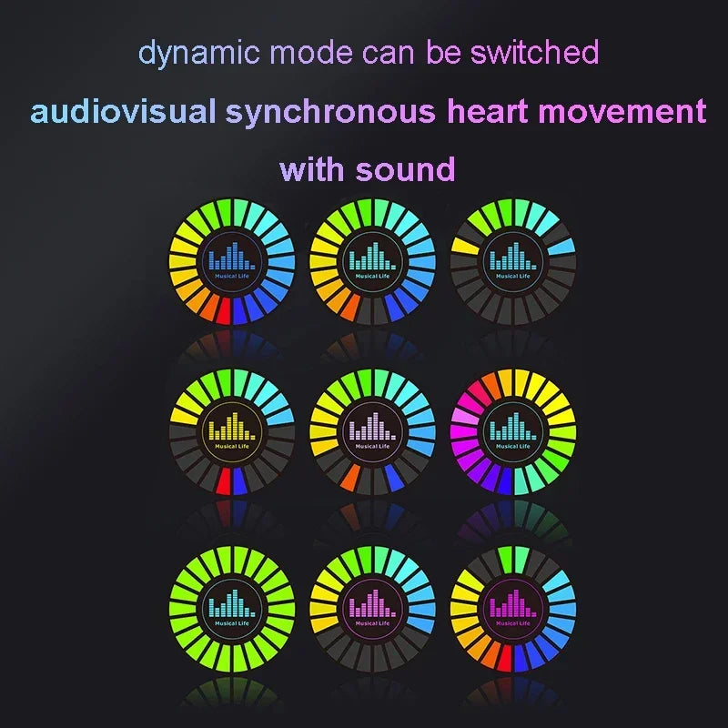 1 Pcs Aromatherapy Magnetic Pickup Lamp Colorful Ambient Air Fresher Round RGB Lights Rechargeable for Car Air Outlet or Room
